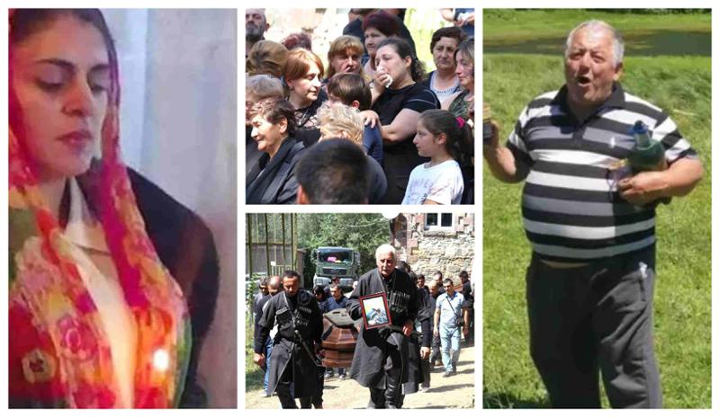 ფოტოები გლოლადან: სტიქიის შედეგად გარდაცვლილი გენადი სულთანიშვილი და სოფო ბაკურაძე დაკრძალეს