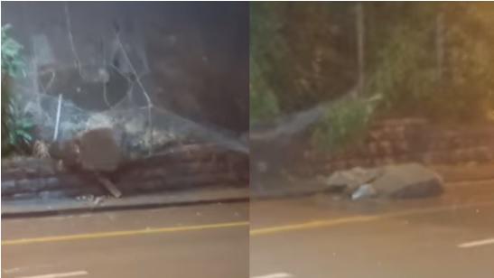 "იქნებ სწრაფი რეაგირება მოჰყვეს. შეიძლება ისევ ჩამოიშალოს" - ვაკეში, თამარაშვილის გამზირზე კლდის მასა ჩამოიშალა