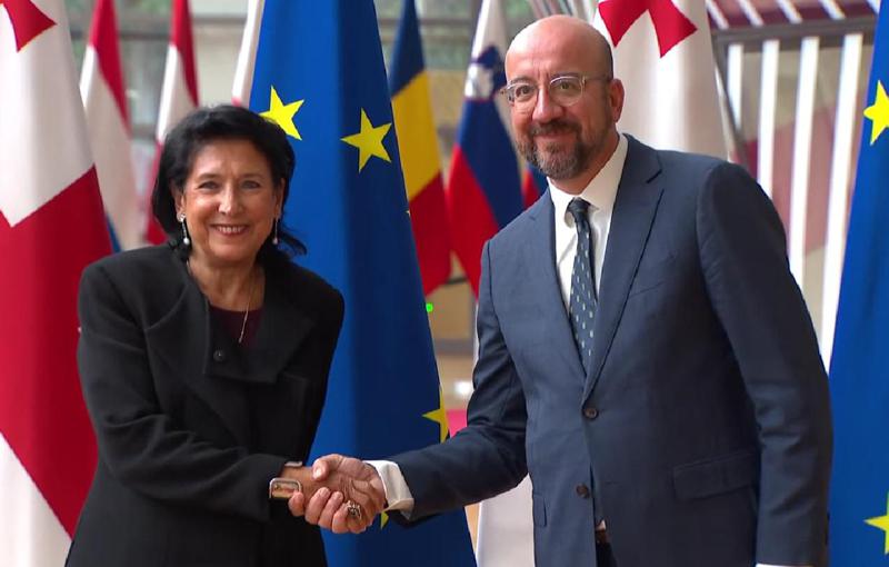 სალომე ზურაბიშვილი შარლ მიშელს შეხვდა