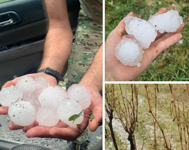 "მუშტისხელა სეტყვა მოდის" - სტიქია თელავში: სეტყვამ რამდენიმე სოფლის მოსახლეობა დააზარალა (ვიდეო)