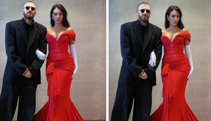 კრიშტიანუ რონალდუს პარტნიორი გურამ გვასალიასთან ერთად ვენეციის კინოფესტივალზე - ჯორჯინა როდრიგესი გვასალიას ბრენდის წითელ კაბაში (ფოტოები)