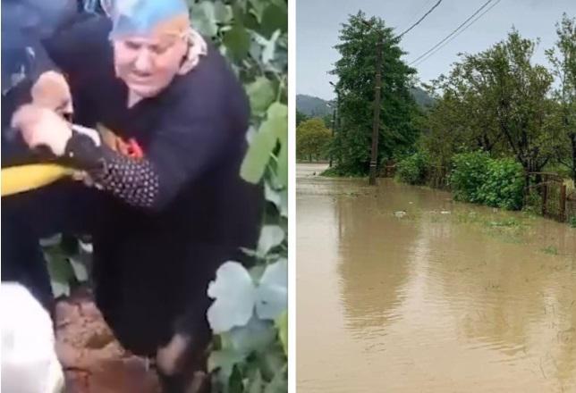 მაშველებმა დამეწყრილი ადგილიდან ქალი ამოიყვანეს (ვიდეო)