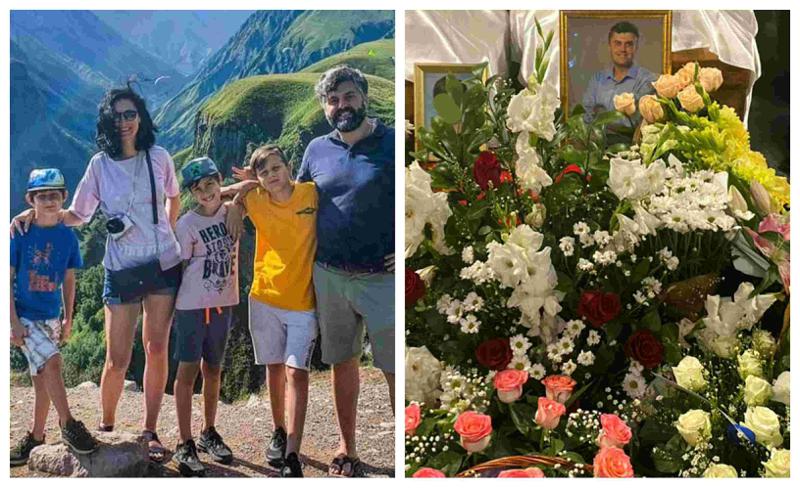 "ძალიან ბევრმა ადამიანმა გაგაცილეთ შორიდან უკანასკნელ გზაზე, შენს უფროს ვაჟკაცთან ერთად" - ზაზა მესხი და მისი ვაჟი დაკრძალეს