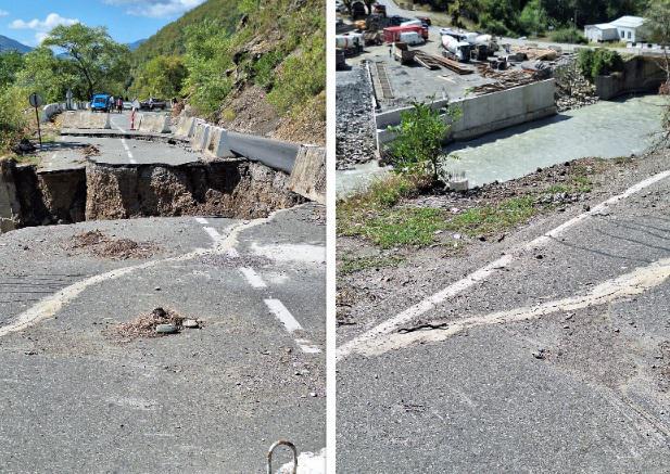 საჩხერე-ონის დამაკავშირებელი გზა, სადაც სამუშაოები მიმდინარეობს, ისევ ჩამოიშალა