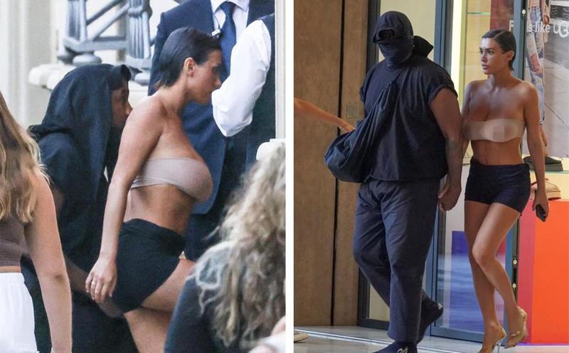 კანიე უესტი და ბიანკა ცენსორი იტალიელ სამართალდამცავებს არ უშინდებიან და კვლავ ლამის ნახევრად შიშვლები სეირნობენ