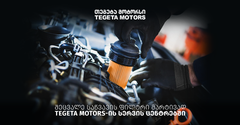 შეცვალეთ ავტომობილის საწვავის ფილტრი Tegeta Motors-ის სერვისცენტრებში
