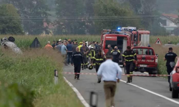 ავიაკატასტროფა იტალიაში - საბრძოლო თვითმფრინავი აფრენიდან რამდენიმე წუთში აფეთქდა: რას წერს მედია დაშავებულებსა და დაღუპულზე