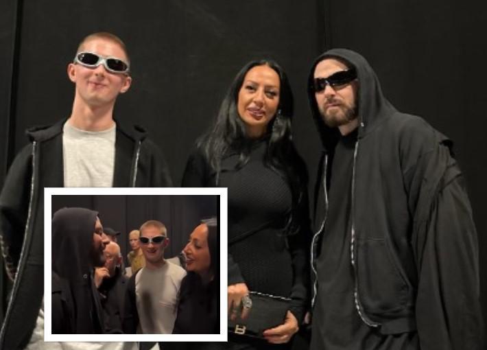 "მეგრული ბანდა... ფლეილისთში აქვს შენი სიმღერა" - ლელა წურწუმიასა და დემნას თბილი შეხვედრა პარიზში: რა კადრები ვრცელდება "ბალენსიაგას" შოუდან (ვიდეო)