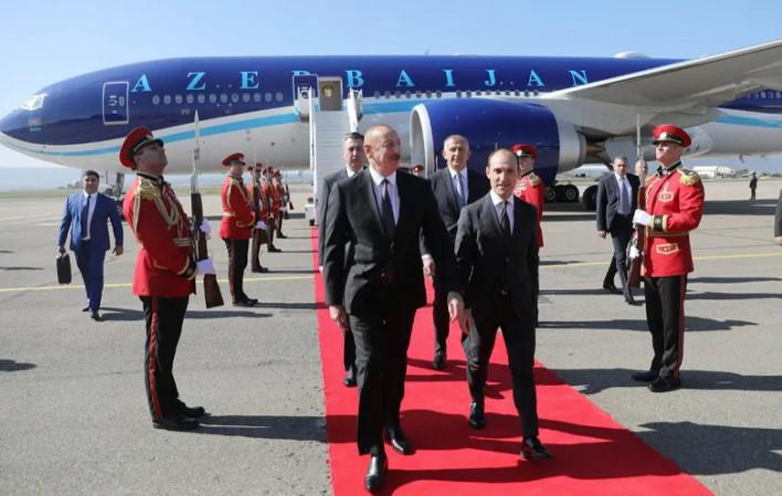 საქართველოში, სამუშაო ვიზიტით, ილჰამ ალიევი ჩამოვიდა