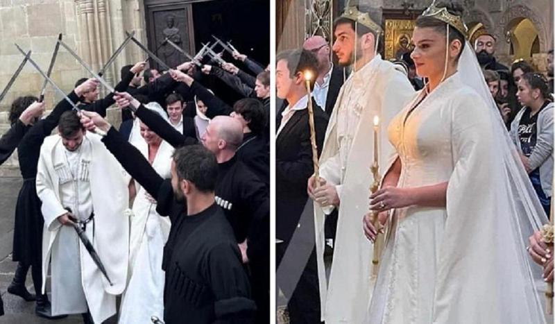 "ქართველი ტუზი დაქორწინდა... ხანჯლების ქვეშ გავლა ბოროტი თვალისგან დაიცავთ" - ტრადიციული სამოსი, ხანჯლები და... რას წერს იტალიური მედია ხვიჩას და ნიცას ქორწილზე