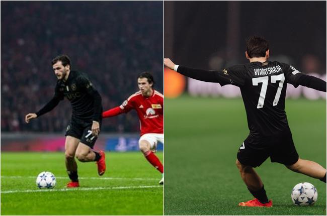 ხვიჩას დრიბლინგი და უზუსტესი საგოლე პასი -"ნაპოლიმ" ბერლინელებს ჩვენებურის წყალობით სძლია: "კვარა" მეორე ტაიმში გუნდის შეტევების ორგანიზატორად მოგვევლინა