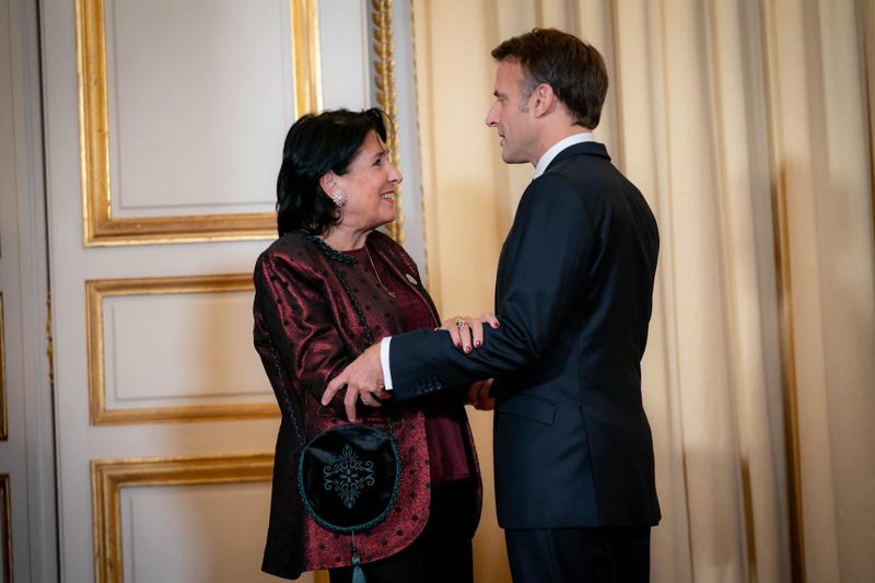 სალომე ზურაბიშვილი ემანუელ მაკრონს შეხვდა - ფოტოები პარიზიდან