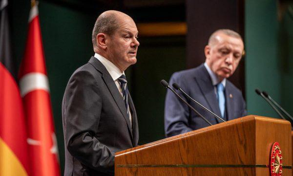 ოლაფ შოლცი აბსურდულს უწოდებს ერდოღანის განცხადებას, რომ ისრაელის ლეგიტიმურობა "ეჭვქვეშ მისივე ფაშიზმის გამო დგება"