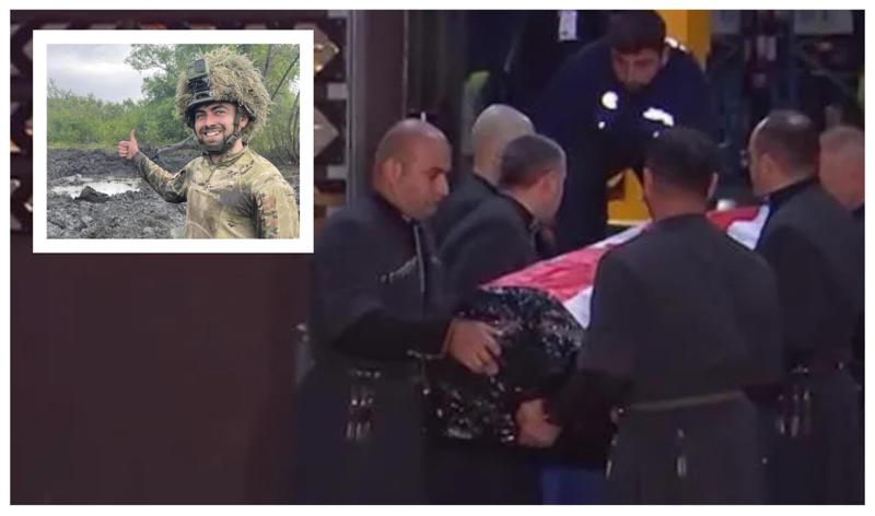 უკრაინაში დაღუპული ქართველი მებრძოლი ირაკლი ქურციკიძე სამშობლოში ჩამოასვენეს