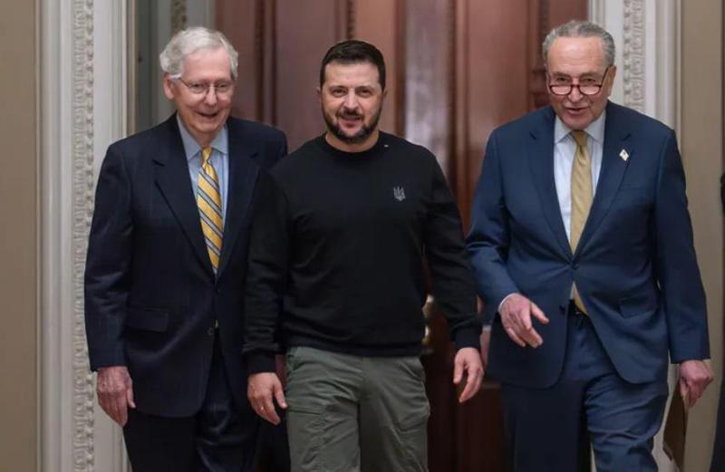 "სენატორების ვოლოდიმირ ზელენსკისთან შეხვედრა ძალიან ძლიერი იყო" - აშშ-ის სენატის უმრავლესობის ლიდერი
