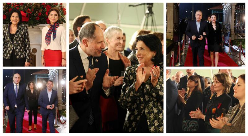 ვინ დაესწრო პრეზიდენტის გუშინდელ მიღებას - ელჩებისა და პოლიტიკოსების ფოტოები ორბელიანის სასახლიდან