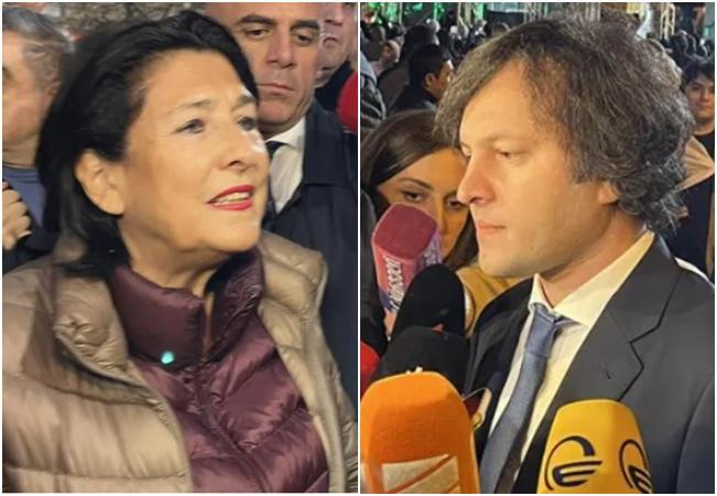 ირაკლი კობახიძის თქმით, სალომე ზურაბიშვილი ყველაფერს აკეთებდა, რომ ქვეყანას სტატუსი არ მიეღო, აქედან გამომდინარე, მისი ადგილი დღევანდელ ღონისძიებაზე არ იყო