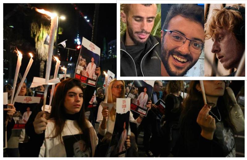 3 ისრაელელი მძევლის მკვლელობას თელ-ავივში მასიური პროტესტი მოჰყვა - ცნობილი ხდება გარდაცვლილთა ვინაობა