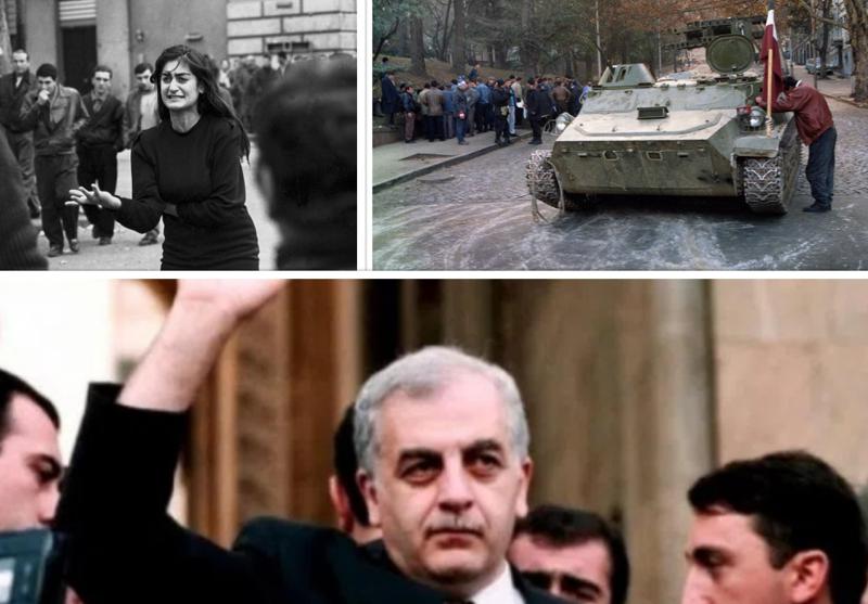 "თბილისი რამდენიმე უბნად დანაწევრდება, იქნება მოსახლეობის არნახული ძარცვა" - ზვიად გამსახურდიას წინასწარმეტყველება თბილისის ომამდე რამდენიმე თვით ადრე და უმძიმესი დღის უნიკალური კადრები