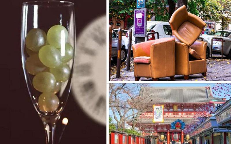 12 ყურძენი, თეთრეულის ფერი, ჭურჭლის დამსხვრევა და... - 10 ყველაზე უცნაური და უჩვეულო ტრადიცია მსოფლიოს მასშტაბით