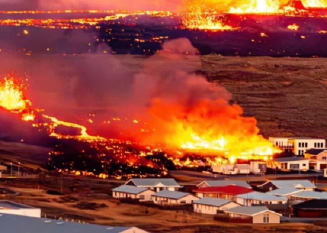 საფრთხის უმაღლესი დონე და განგაში მთელ ქვეყანაში - რა ხდება ისლანდიაში, სადაც ქალაქ გრინდავიკთან, 2 ვულკანური ნაპრალი გაიხსნა და ლავამ ამოხეთქა?