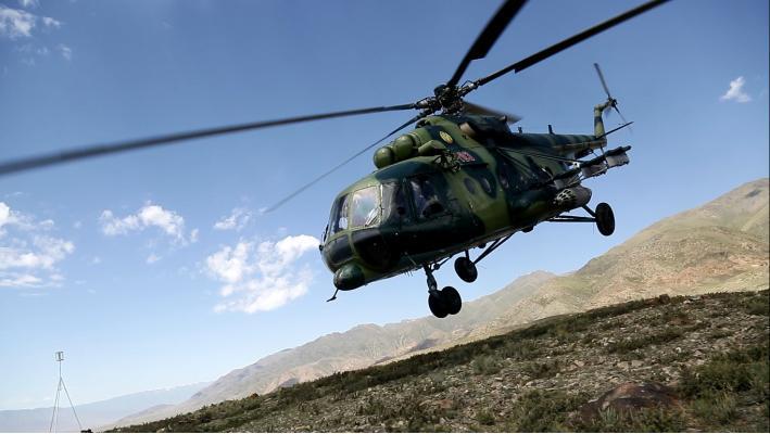 ყირგიზეთში სამხედრო ვერტმფრენი ჩამოვარდა, არის მსხვერპლი