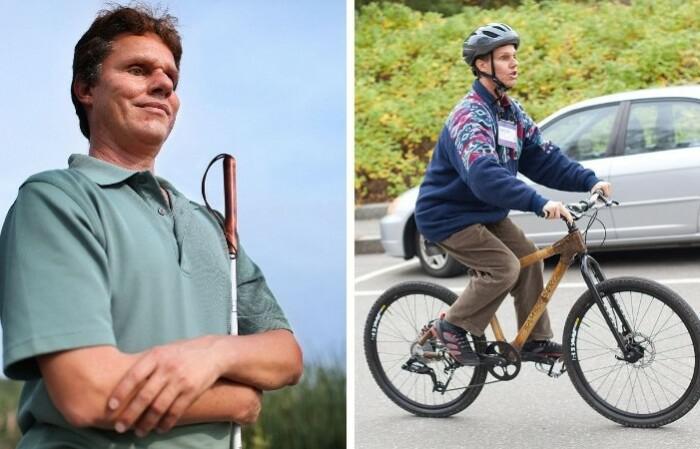 უსინათლო კაცი ატარებს ველოსიპედს, უყვარს მოგზაურობა და ცხოვრობს დამოუკიდებლად - რა არის "ღამურას მეთოდი", რომელიც მას სამყაროსთან კომუნიკაციაში ეხმარება?