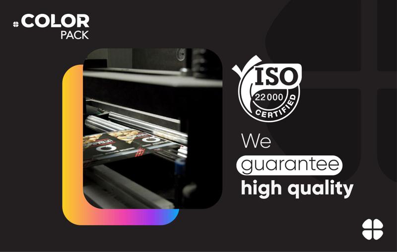 "კოლორ პაკმა"  შესაფუთ პროდუქციის წარმოებაში სურსათის უვნებლობის მენეჯმენტის საერთაშორისო სტანდარტი დანერგა და  ISO 22 000-ის სერტიფიკატი მიიღო