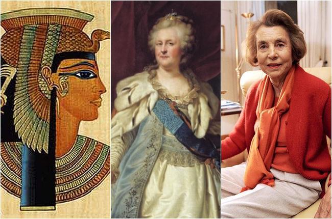 კლეოპატრა, ეკატერინე II, ლილიან ბეტანკური და სხვები - ყველა დროის 10 ყველაზე მდიდარი ქალი მსოფლიოში