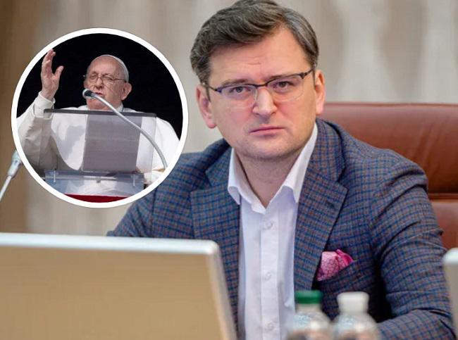 "ჩვენი დროშა ყვითელი და ლურჯია, ამით ვცხოვრობთ, ვკვდებით და ვიმარჯვებთ" - დმიტრო კულება რომის პაპის ინიციატივაზე