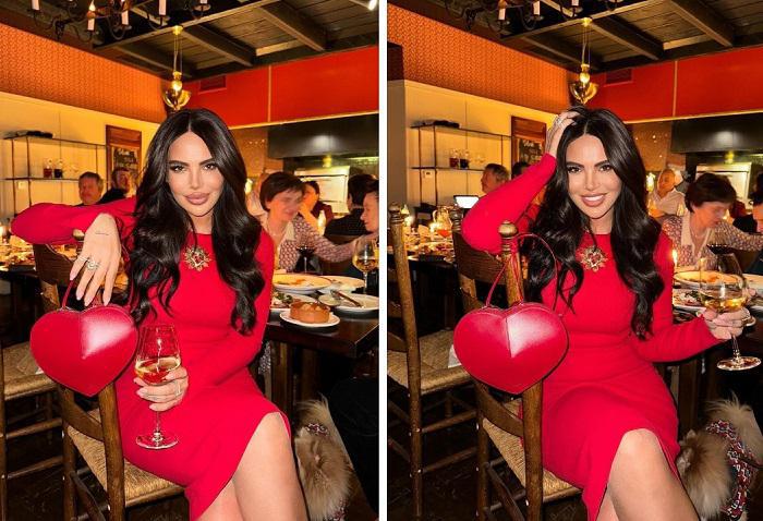 წითელი კაბა, ALAIA-ს ძვირადღირებული ჩანთა, და თევზების ფორმის ტორტი - როგორ მიულოცა შორენა ბეგაშვილმა საყვარელ ადამიანს დაბადების დღე (ფოტოები)