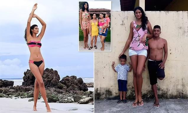 "გიგანტი გოგონა", რომელიც თითქმის შვიდი ფუტის სიმაღლისაა - როგორ ცხოვრობს ის: "მყავს მეუღლე, რომელიც ანომალიად არ აღმიქვამს"