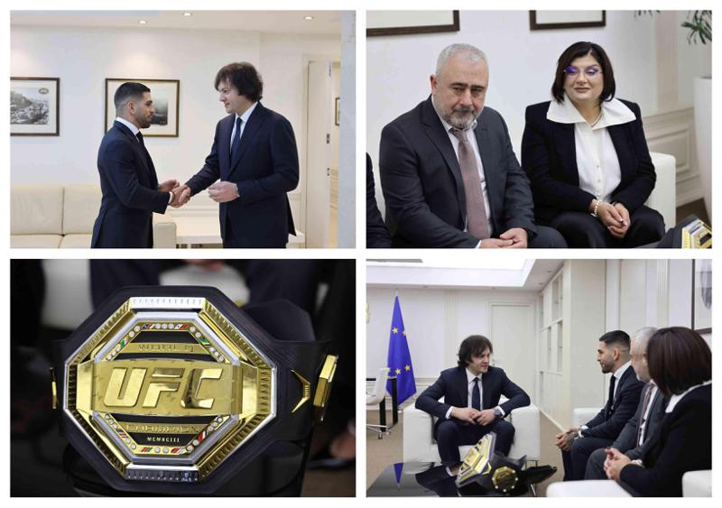 ფოტოები მთავრობის ადმინისტრაციიდან, სადაც ილია თოფურია მშობლებთან ერთად მივიდა - პრემიერისა და ჩემპიონის შეხვედრის დეტალები