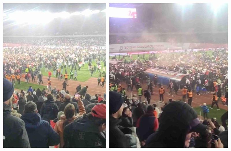 წამებში მოედანი გახარებული ქომაგებით გადაიჭედა: რა ხდებოდა "დინამო არენაზე", როდესაც ეროვნულმა ნაკრებმა ისტორია დაწერა - ფოტო და ვიდეოკადრები