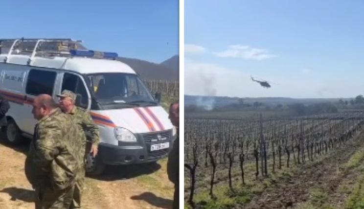 ოკუპირებულ აფხაზეთში ადგილობრივი, ე.წ.  თავდაცვის სამინისტროს ვერტმფრენი, "მი-24" ჩამოვარდა (ვიდეო)