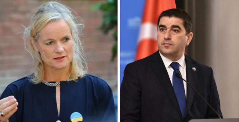 "ეს არის ადამიანი, რომელიც გერმანიის საერთაშორისო თანამშრომლობის საზოგადოებას ჰყავდა დასაქმებული - სირცხვილი!" - ვიოლა ფონ კრამონი შალვა პაპუაშვილზე