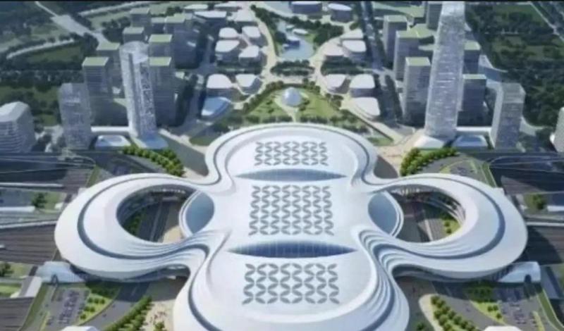 ჩინეთში მატარებლის ახალ სადგურს ჰიგიენური საფენის ფორმა ექნება - ადგილობრივები შენობის არქიტექტურამ გაახალისა (ფოტოები)