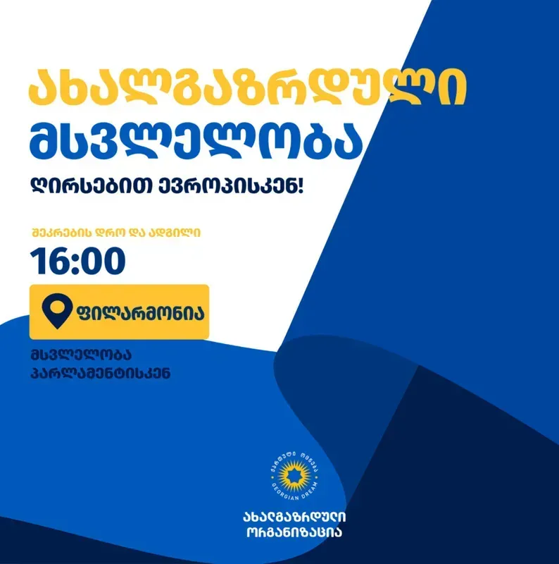 "ვერავის მივცემთ საშუალებას, ქვეყნის წინააღმდეგ მიმართულ ქმედებებში ახალგაზრდების სახელი გამოიყენოს - ერთად ვუთხრათ კი - გამჭვირვალობას" - "ოცნების” ახალგაზრდული ორგანიზაცია