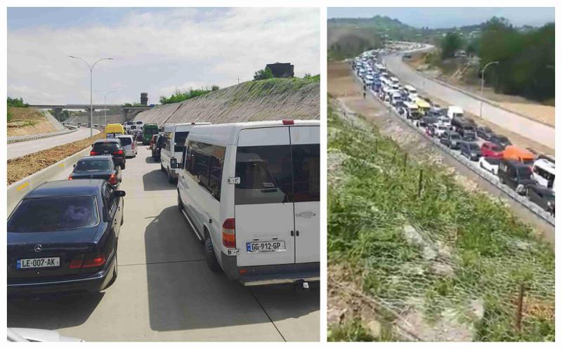 დედაქალაქისკენ მომავალი ავტოკოლონა და კილომეტრიანი საცობები ავტობანზე - რა კადრები ვრცელდება სოცქსელში?