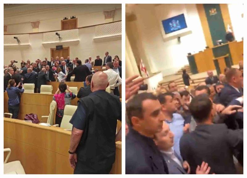 წიგნების სროლა და ფიზიკური დაპირისპირება პარლამენტში - რა ხდება ახლა საკანონმდებლო ორგანოში: "ცემა-ტყეპაა ქალებთან" (ვიდეო)