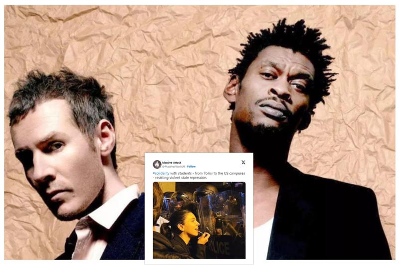 "სოლიდარობა სტუდენტებს - თბილისიდან აშშ-ის კამპუსებამდე - ისინი სახელმწიფოს ძალადობრივ რეპრესიებს წინააღმდეგობას უწევენ" - Massive Attack