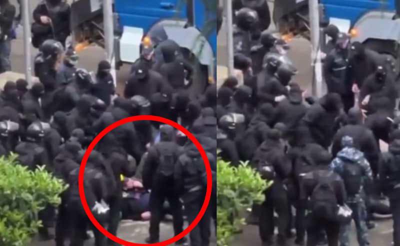 "ვრცელდება უმძიმესი კადრები, როგორ უსწორდება ძირს დაგდებულ მოქალაქეს სპეცრაზმი - შს მინისტრმა დაუყოვნებლივ გააკეთოს განცხადება!" - საია-ს განცხადება და კადრები