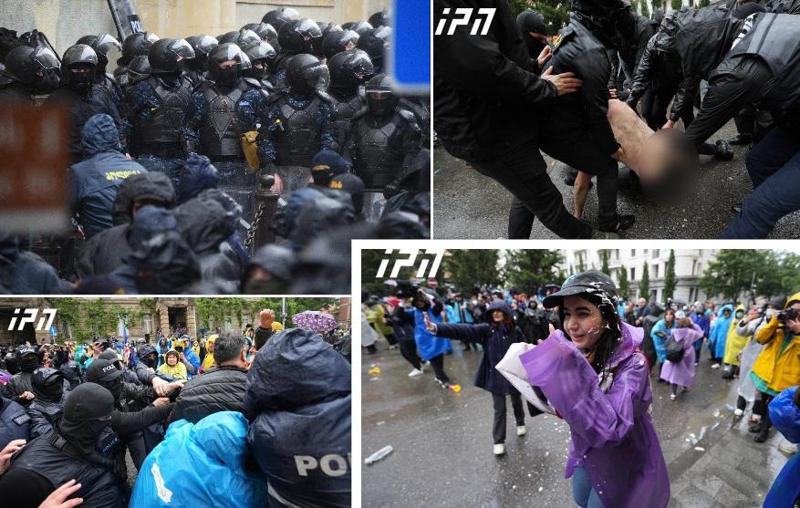 სამართალდამცავთა უპრეცედენტო მობილიზება კომიტეტის 2-წუთიანი სხდომისთვის, ნაცემი და დაკავებული პროტესტანტები - რა ხდებოდა პარლამენტთან? (ფოტორეპორტაჟი)