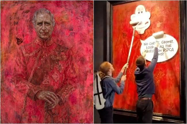 სკანდალი არ წყდება - მეფე ჩარლზ III-ის პირველი ოფიციალური პორტრეტი ცხოველთა უფლებადამცველებმა შეურაცხყვეს (ვიდეო)