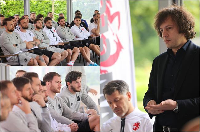 ირაკლი კობახიძე და კახა კალაძე გერმანიაში საქართველოს ეროვნული საფეხბურთო ნაკრების ფეხბურთელებს შეხვდნენ (ფოტოები)