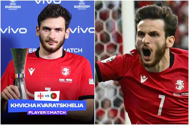 საქართველო-პორტუგალიის მატჩის საუკეთესო მოთამაშედ ხვიჩა კვარაცხელია დასახელდა - რა თქვა "კვარამ" მატჩის შემდეგ?