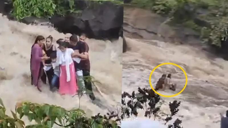 ინდოეთში ოჯახის ხუთი წევრი ჩანჩქერის სანახავად იმყოფებოდა, წყალი ადიდდა და... - უდიდესი ტრაგედია და მედიაში გავრცელებული ტრაგიკული კადრები