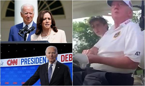 ვრცელდება ფარულად გადაღებული ვიდეო, სადაც ტრამპი ბაიდენს "ბებერს" უწოდებს და კამალა ჰარისსაც აკრიტიკებს