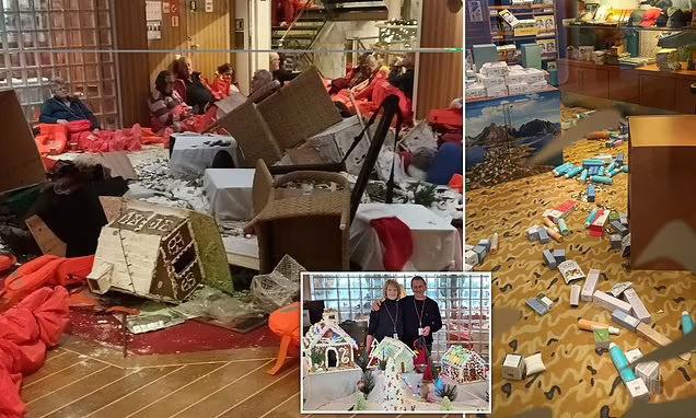 შეშინებული და შოკირებული მგზავრები - საკრუიზო გემს 70 ფუტის სიმაღლის ტალღა დაეჯახა