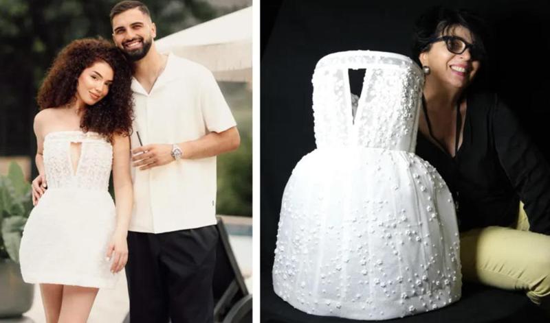 "ელენე ჩემი შვილის ბავშვობის მეგობარია,  დავუკავშირდი და კაბის შეკერვა შევთავაზე... უნდა ყოფილიყო იდეალური, რომ ფეხმძიმე ქალს არ დარღვეოდა პროპორციები " - რას ჰყვება მამარდაშვილის საცოლის კაბის დიზაინერი